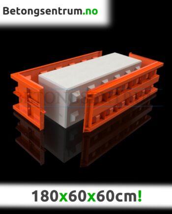 Støpeform 180x60x60cm