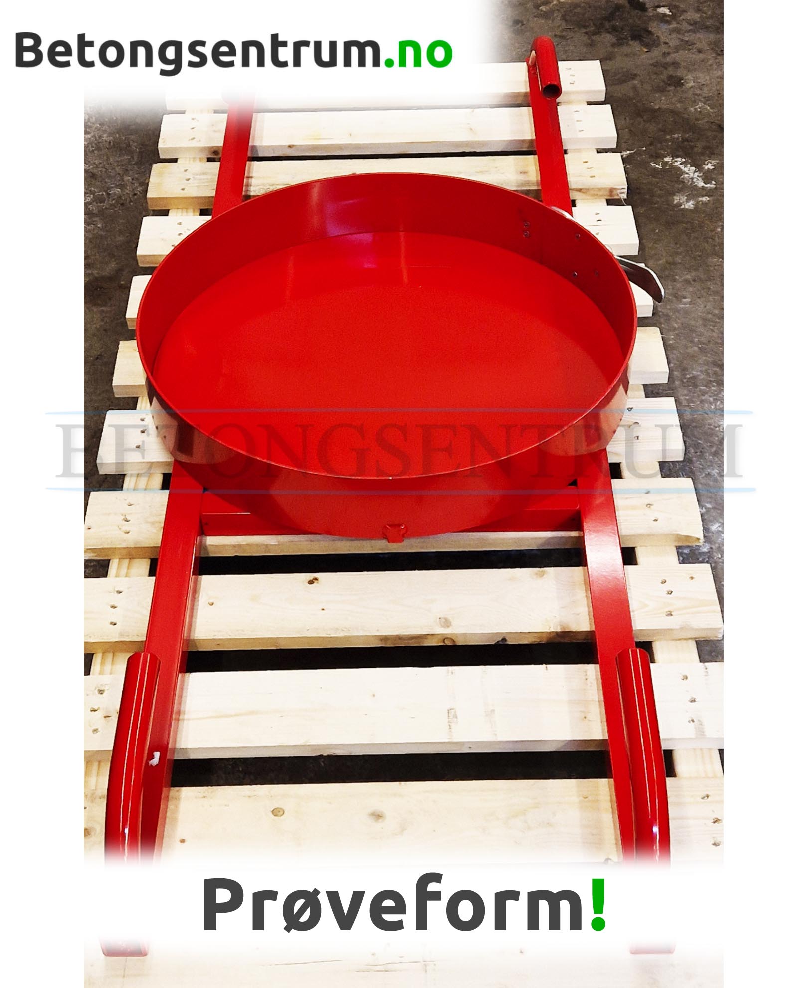 Prøveform for sprøytebetong