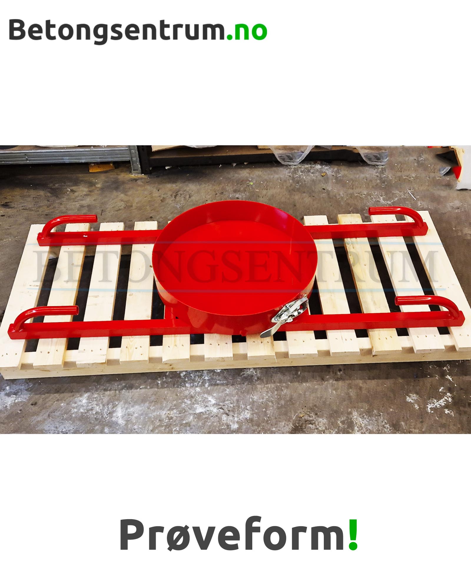 Prøveform for sprøytebetong