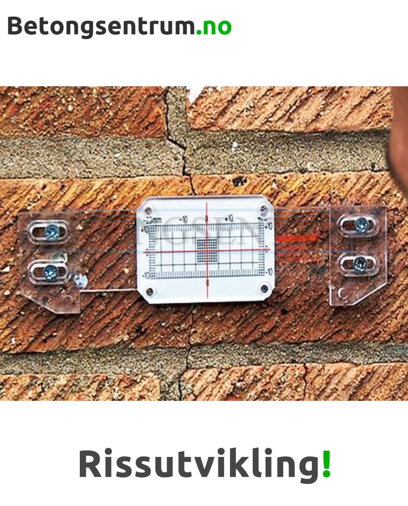 Måler for rissutvikling