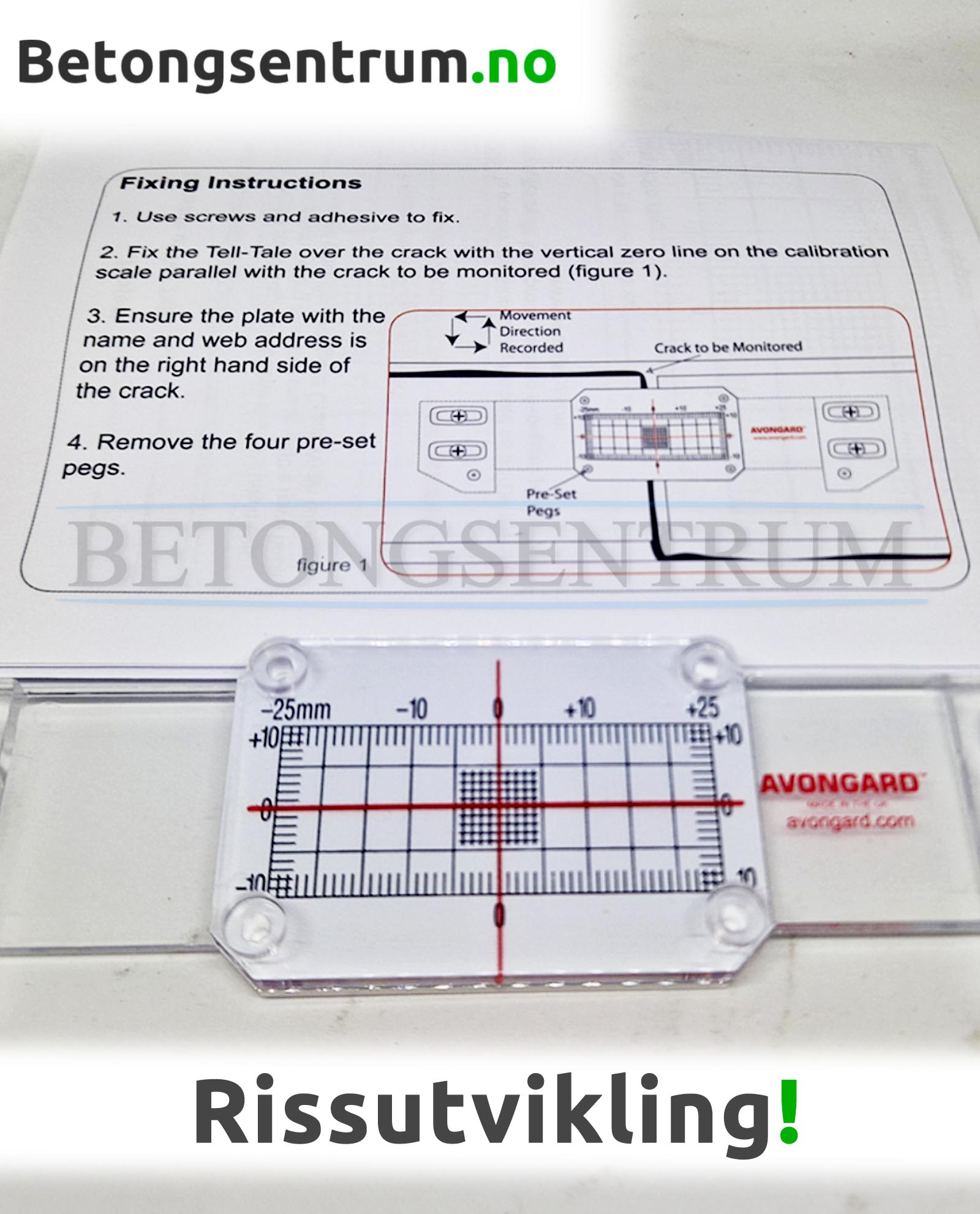 Måler for rissutvikling
