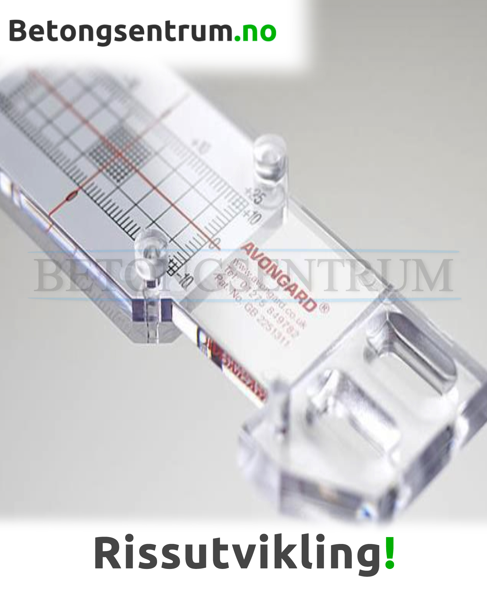 Måler for rissutvikling