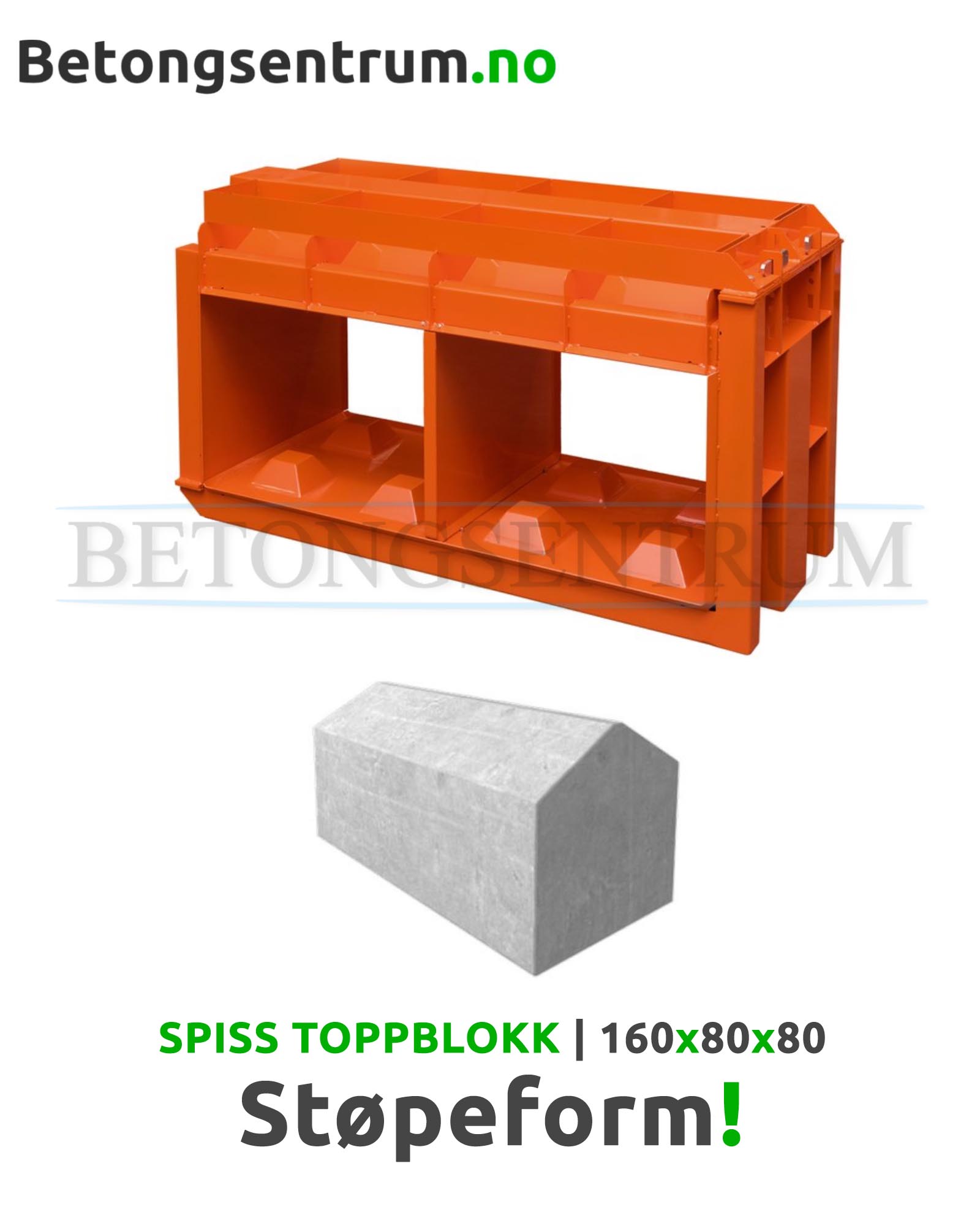 Støpeform Spiss Toppblokk