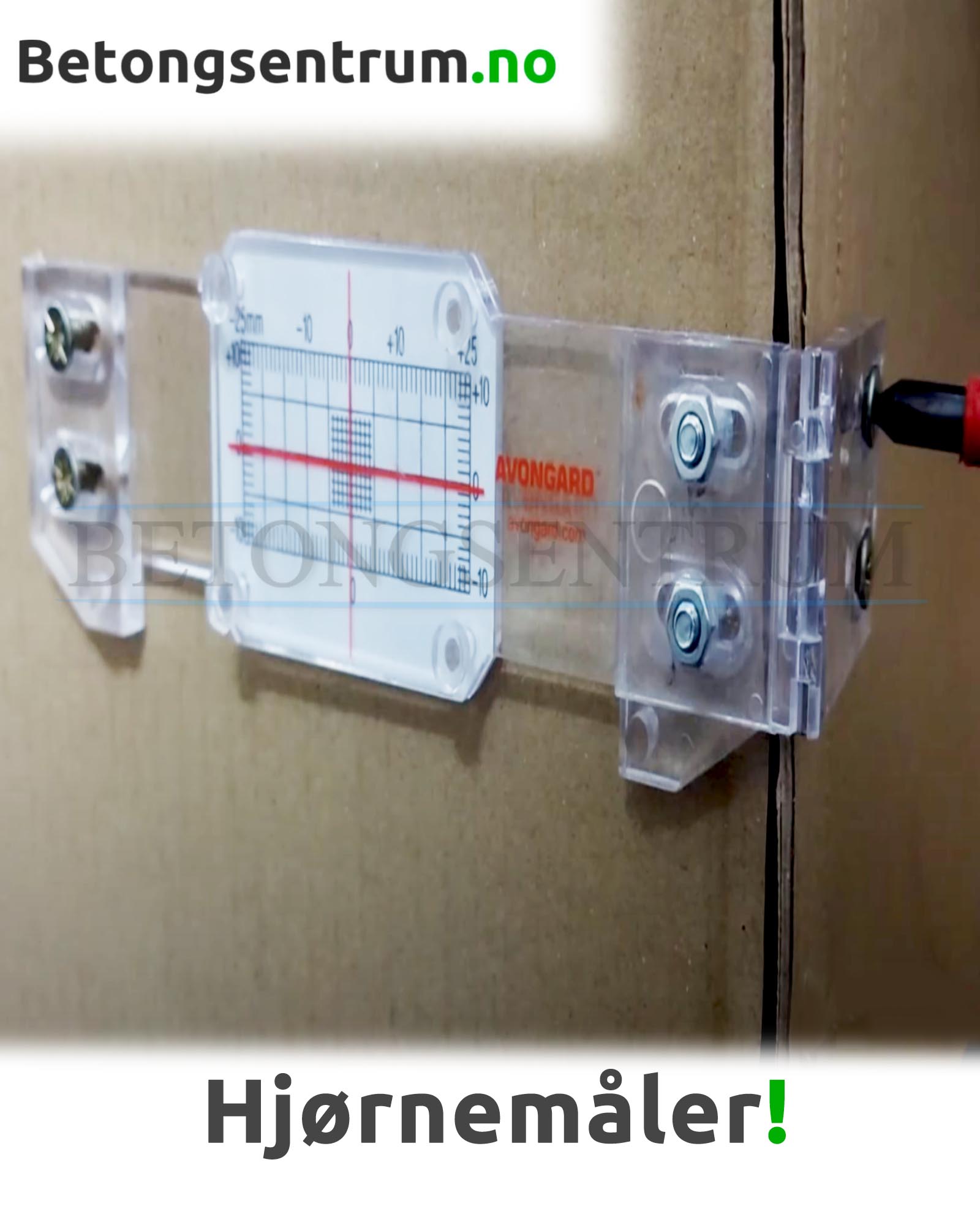 Hjørnemåler for rissutvikling