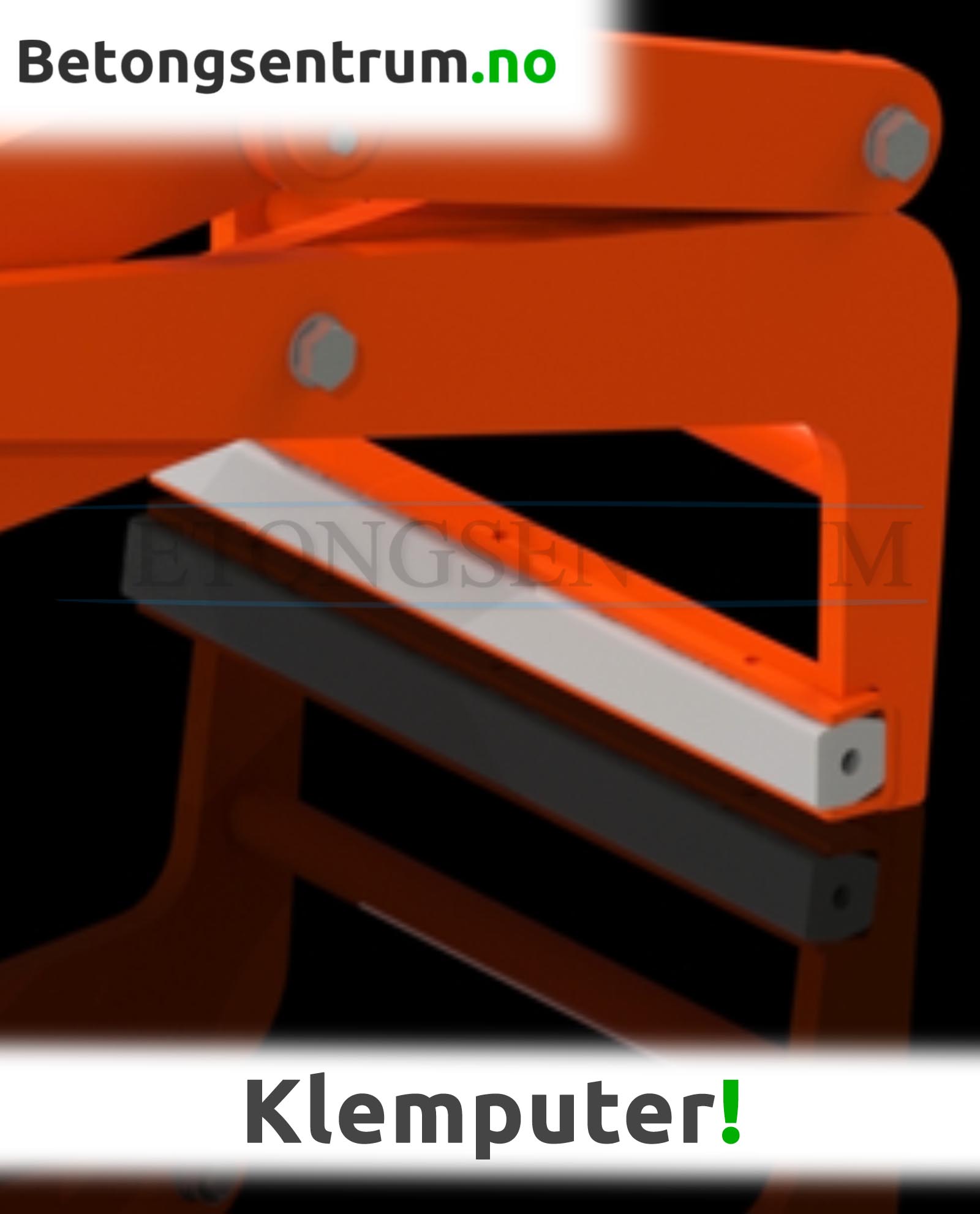 Gummiputer til betongklype