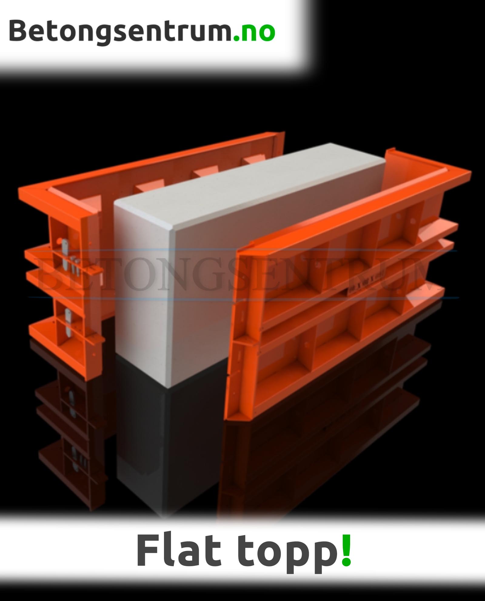 Støpeform med flat topp