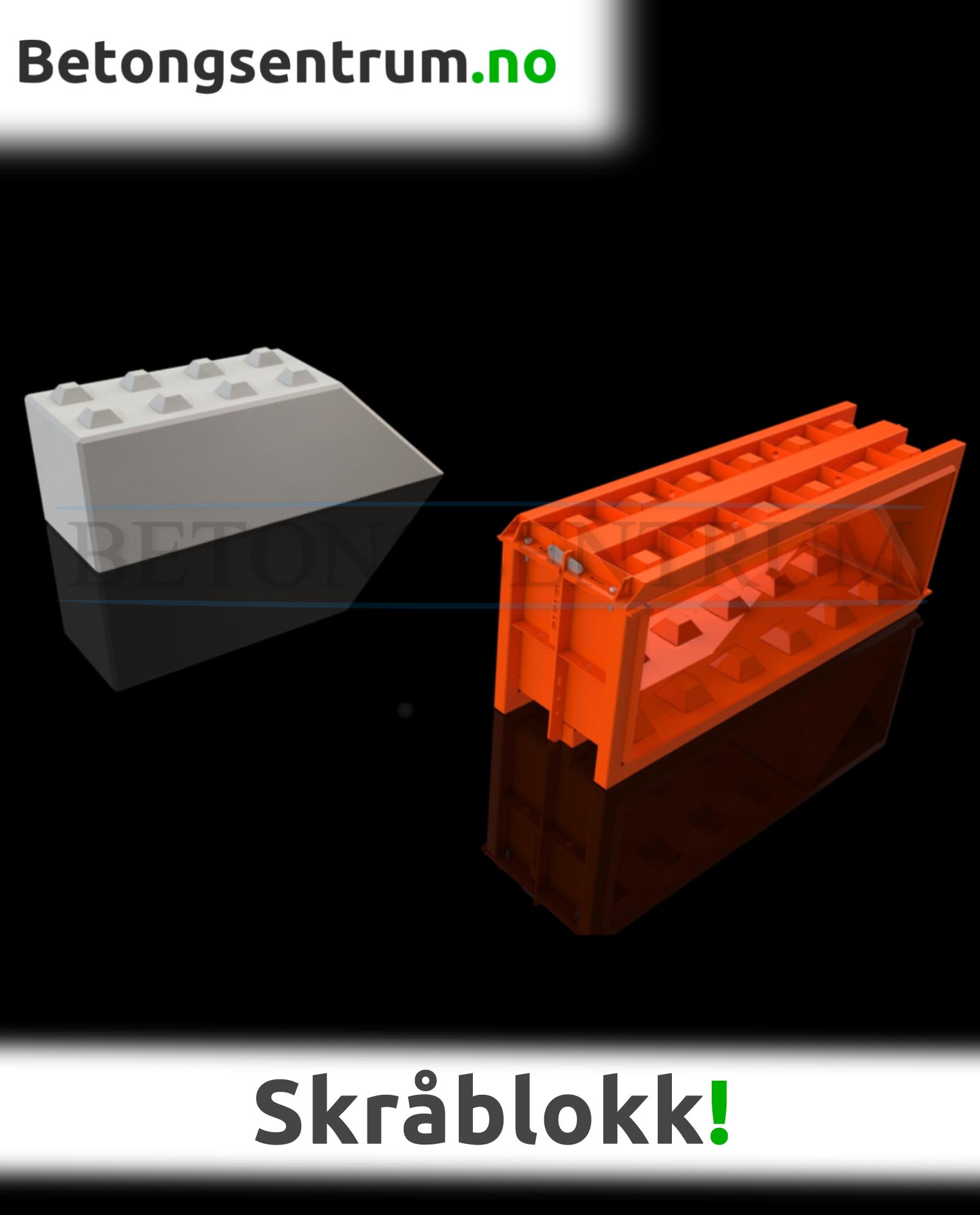 Støpeform med skrå