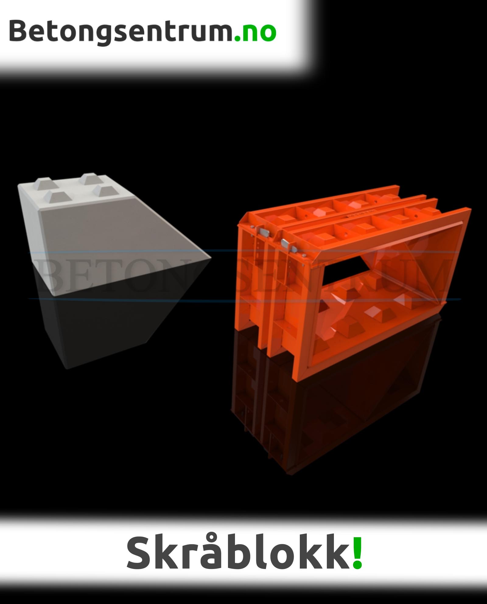 Støpeform med skrå