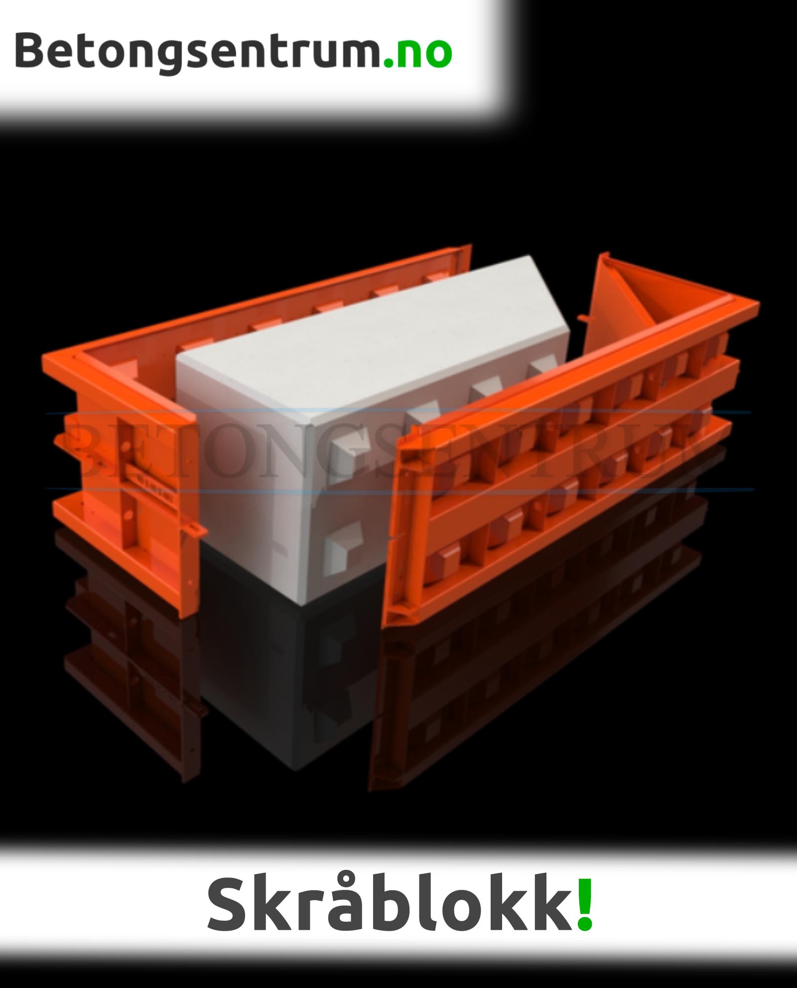 Støpeform med skrå