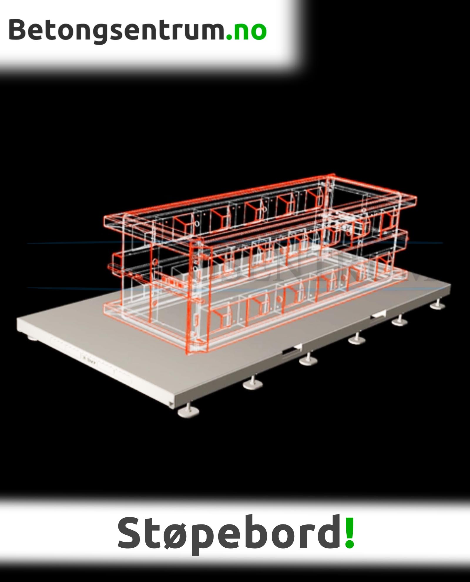 Støpebord til betongklosser