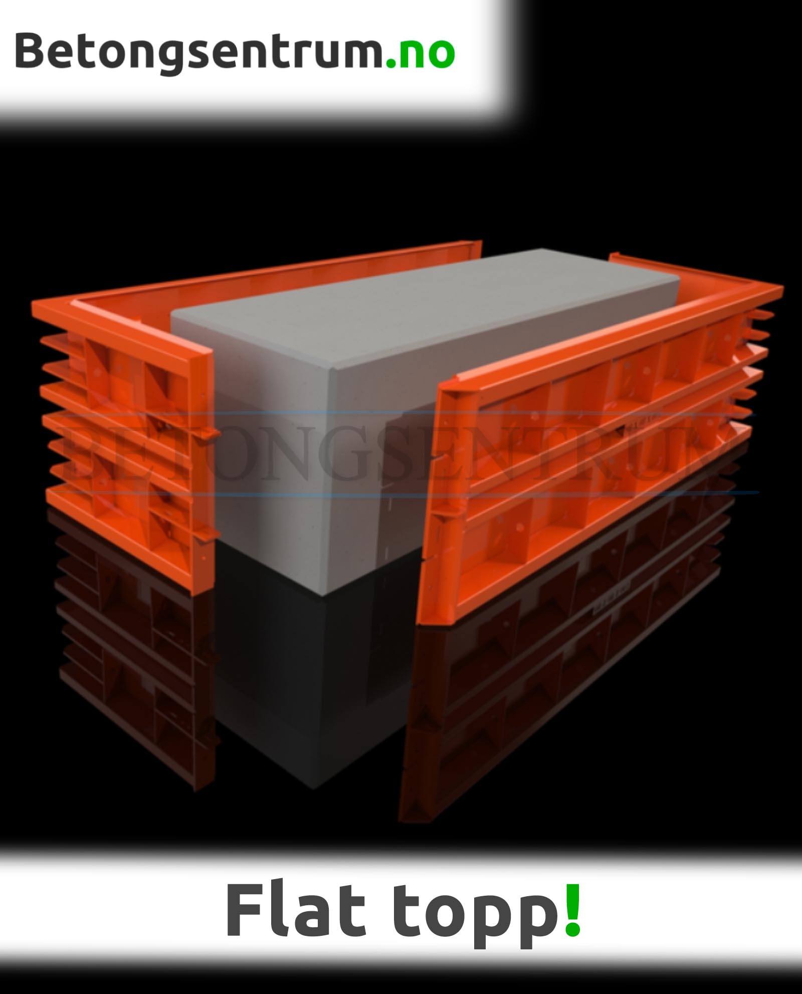 Støpeform med flat topp