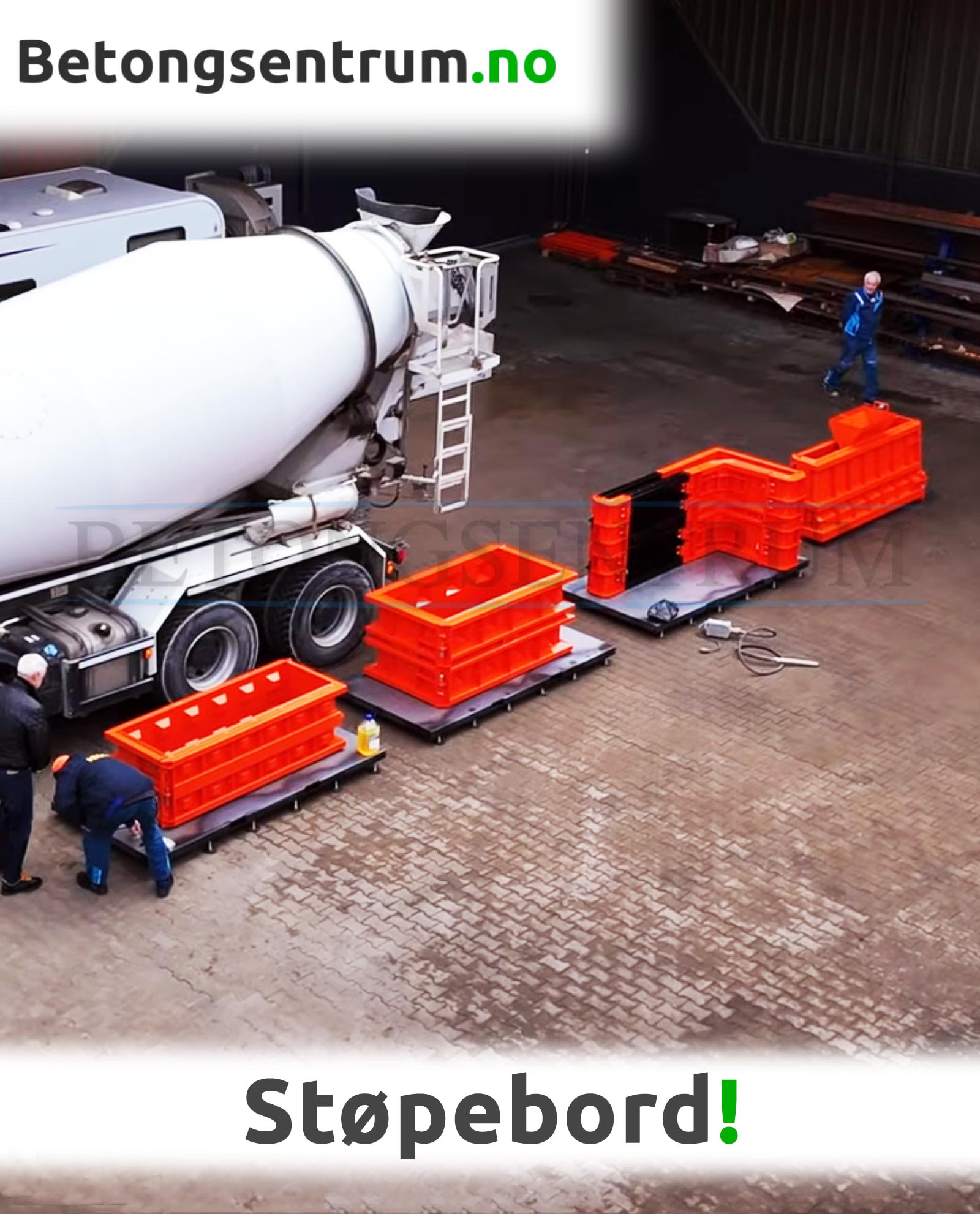 Støpebord til betongklosser