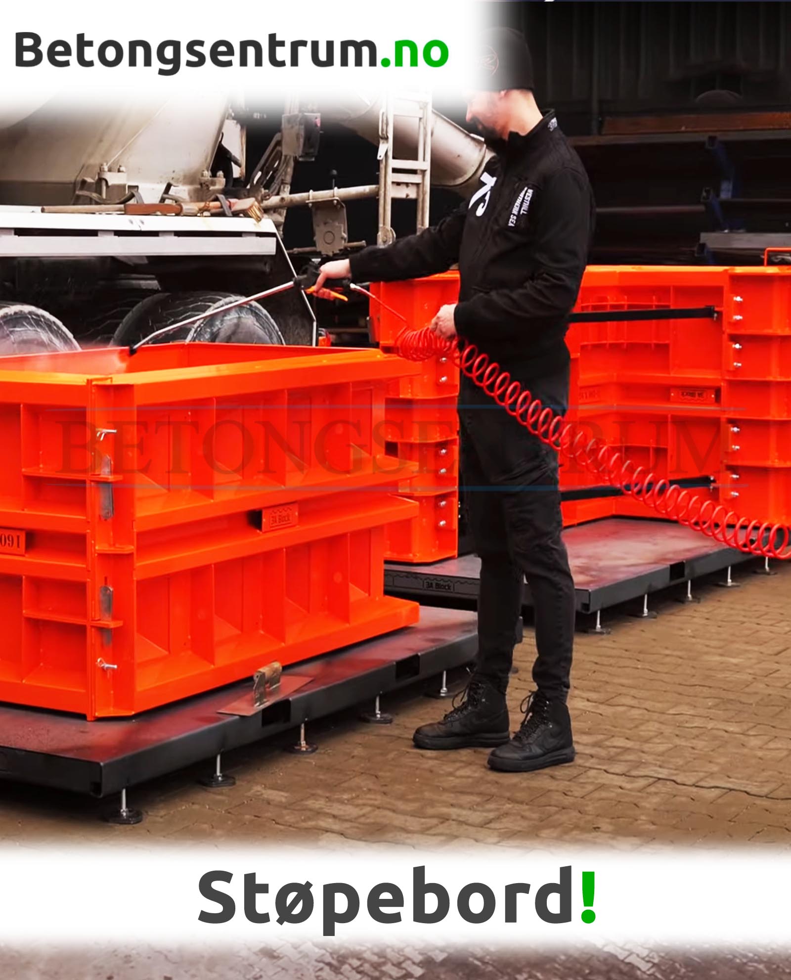 Støpebord til betongklosser