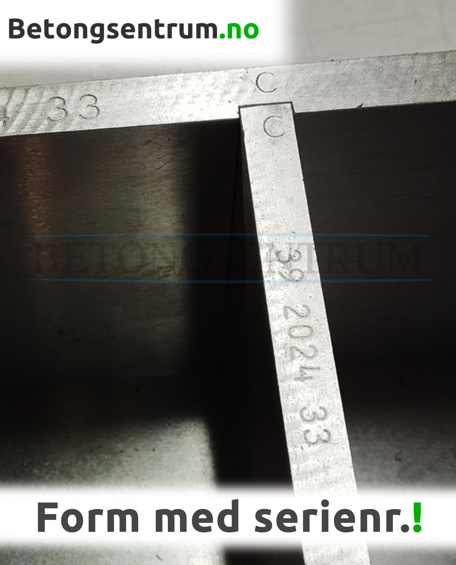 Prøveform med serienummer