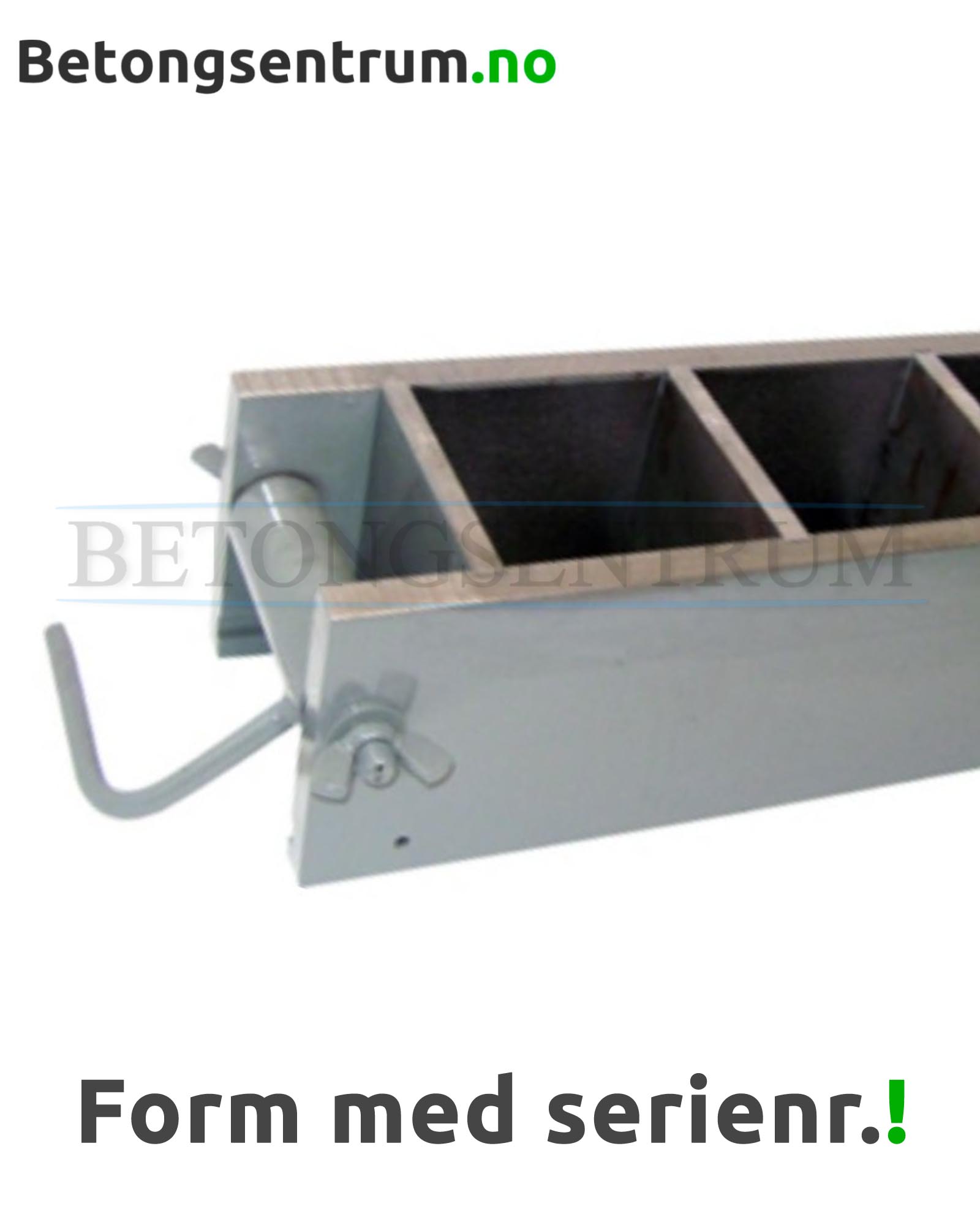 Prøveform med serienummer