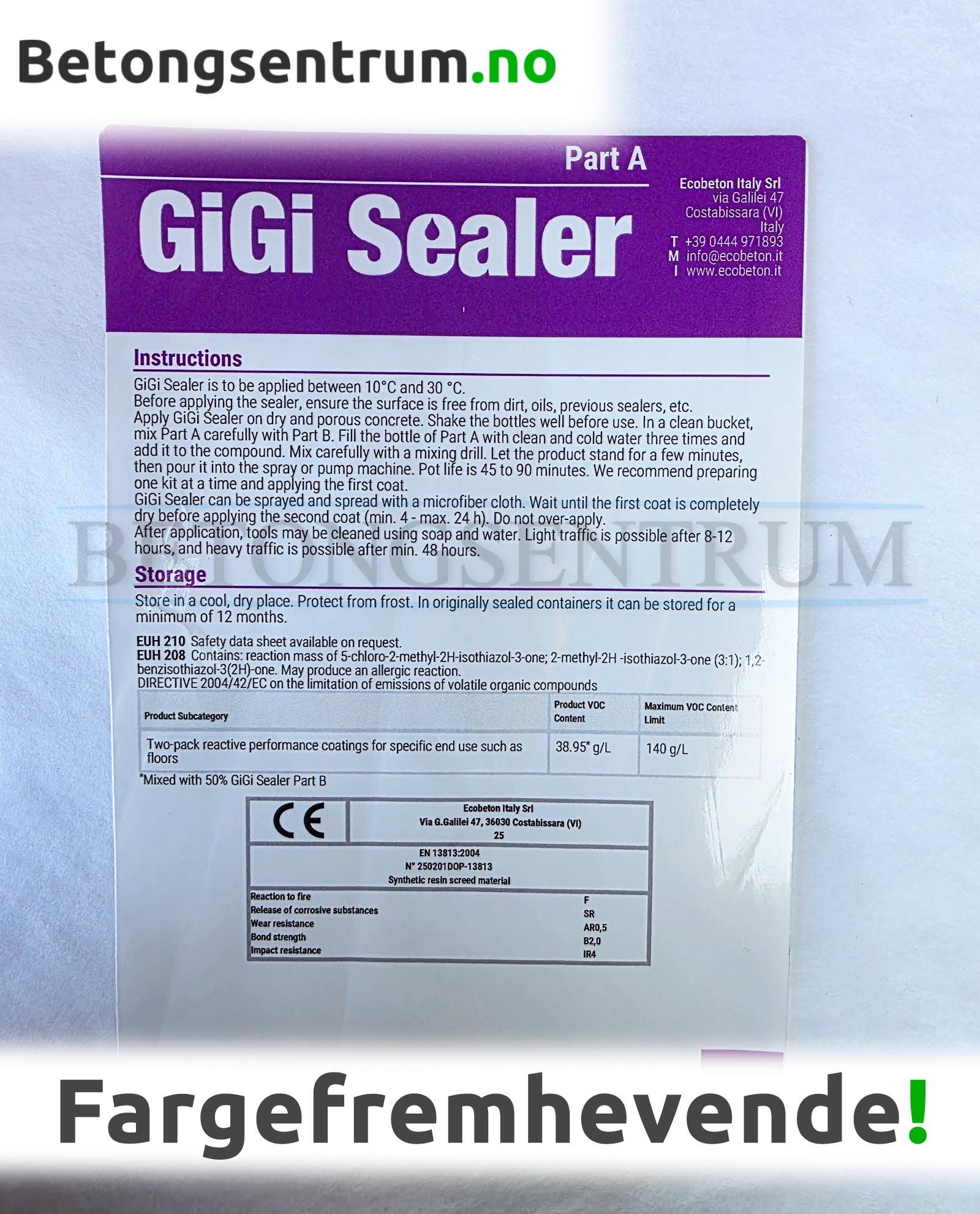 Fargefremhevende Sealer