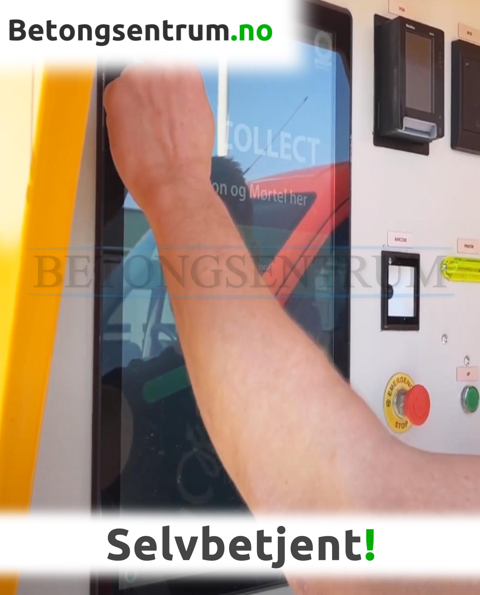 Selvbetjent betongstasjon