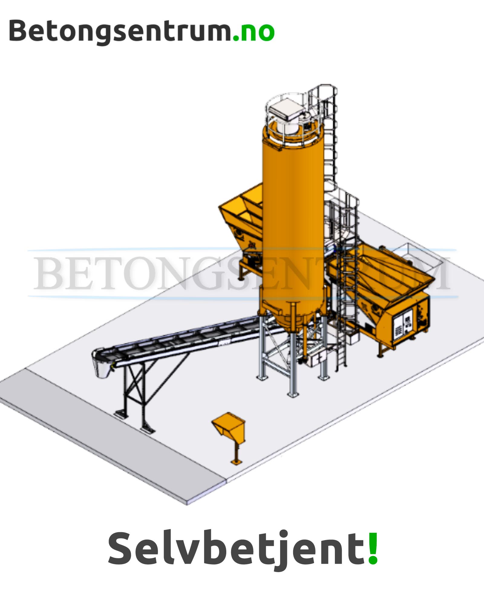 Selvbetjent betongstasjon