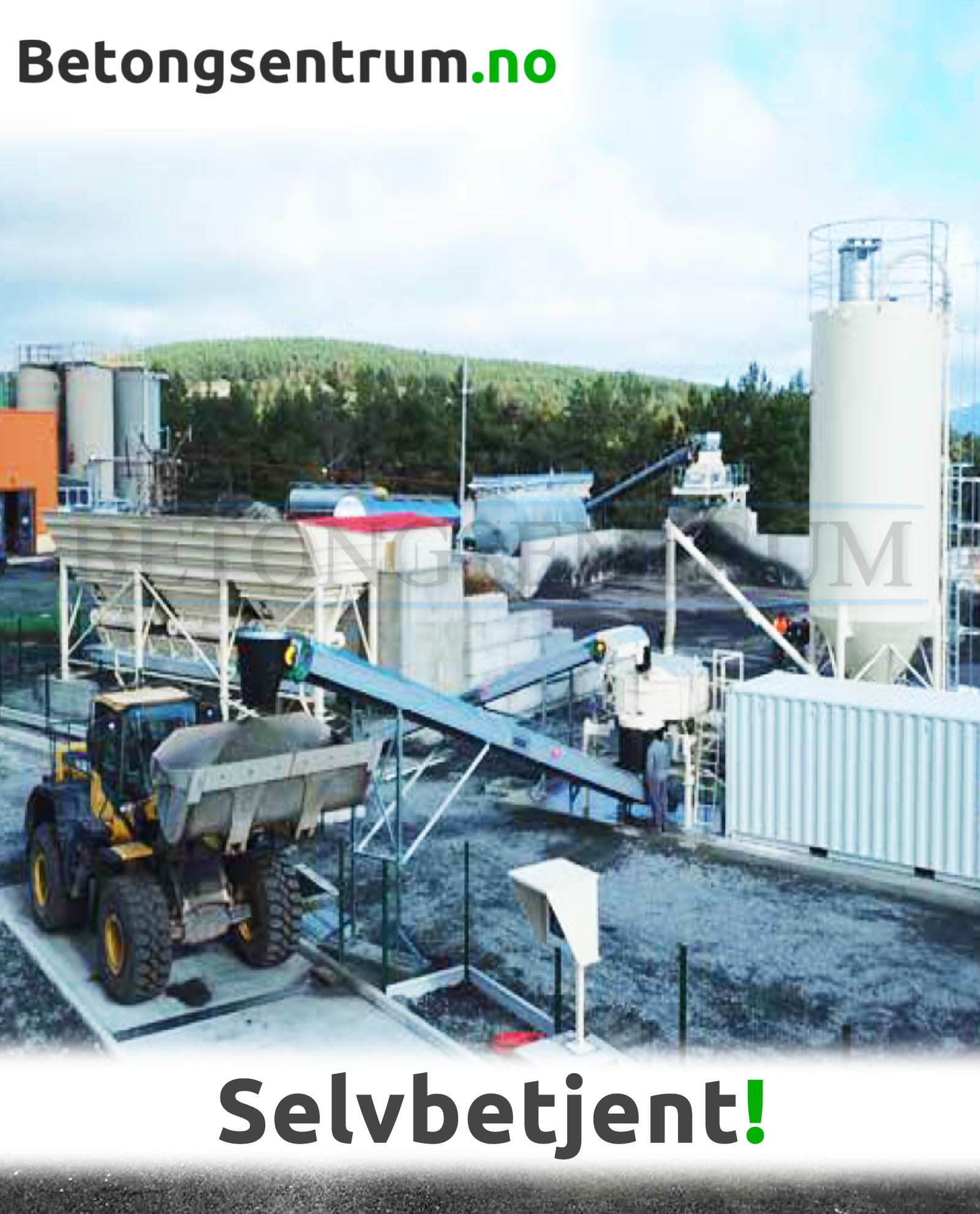 Selvbetjent betongstasjon