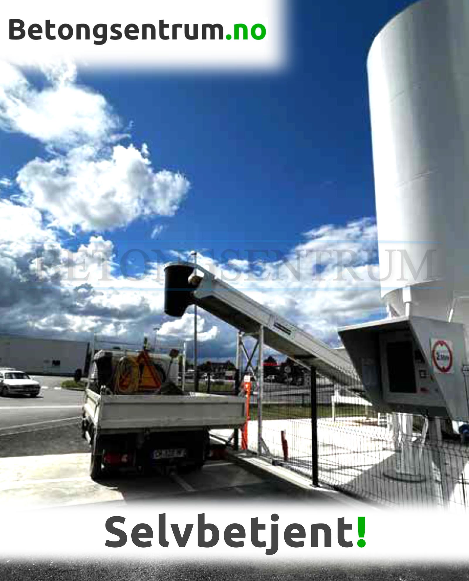 Selvbetjent betongstasjon
