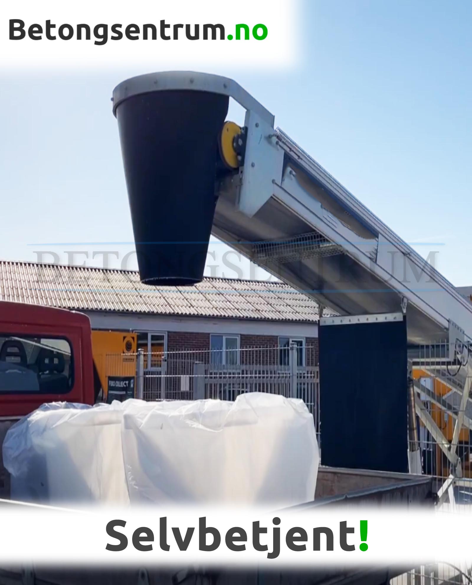 Selvbetjent betongstasjon