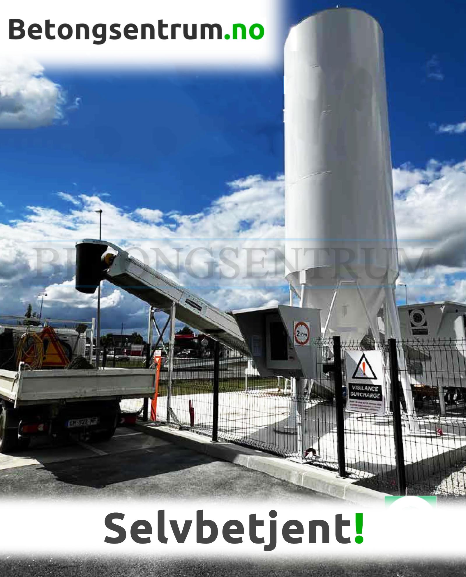 Selvbetjent betongstasjon