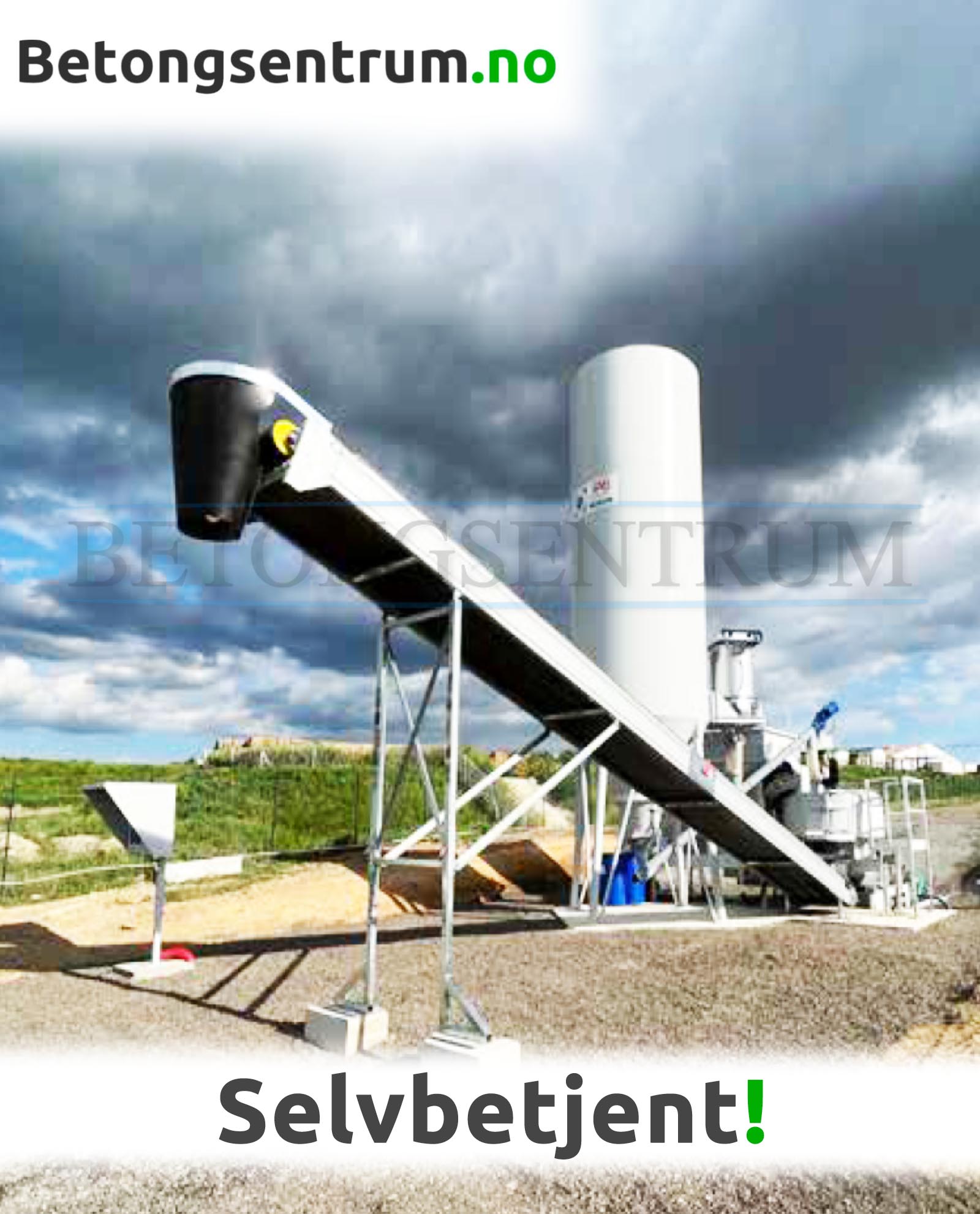 Selvbetjent betongstasjon