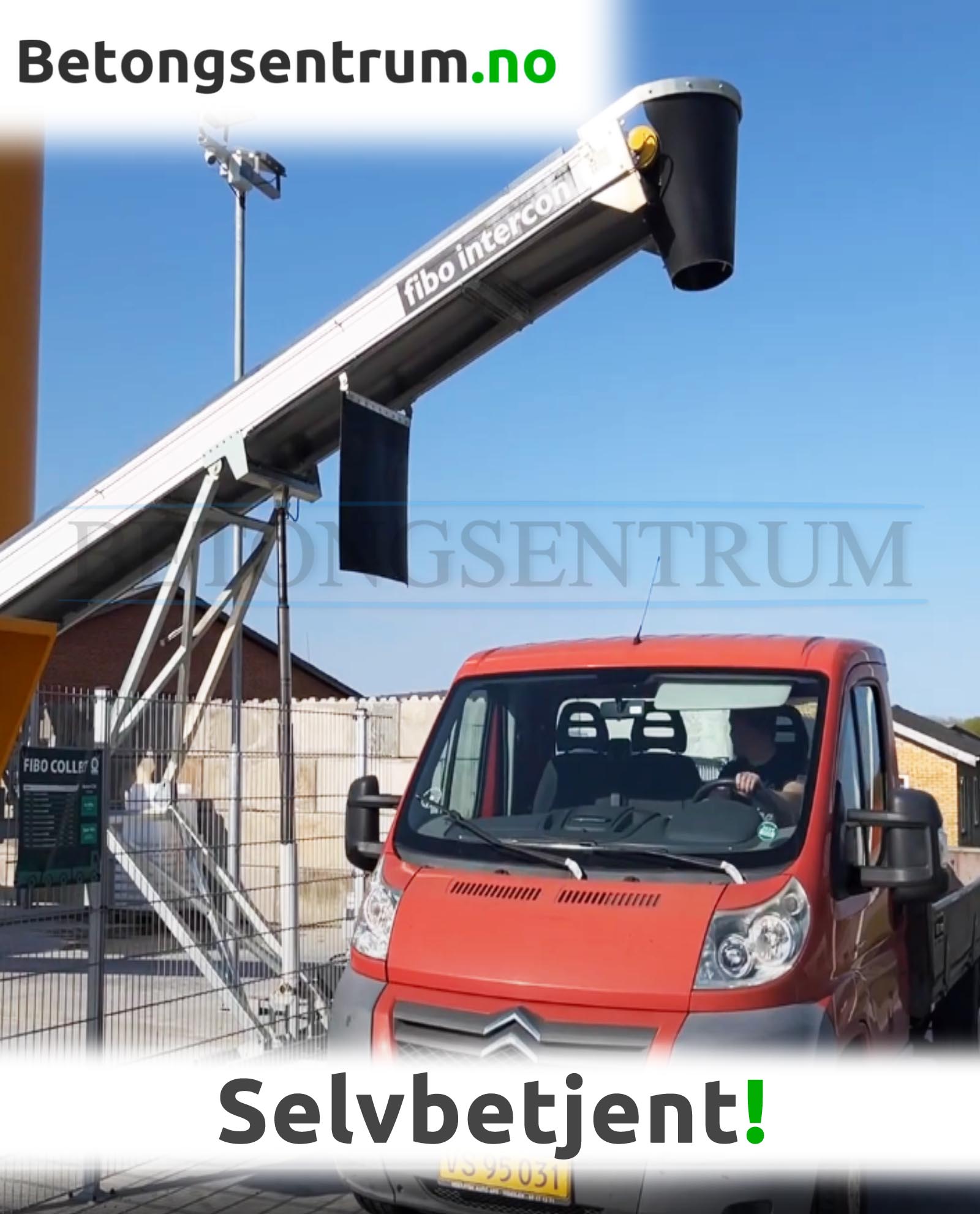 Selvbetjent betongstasjon