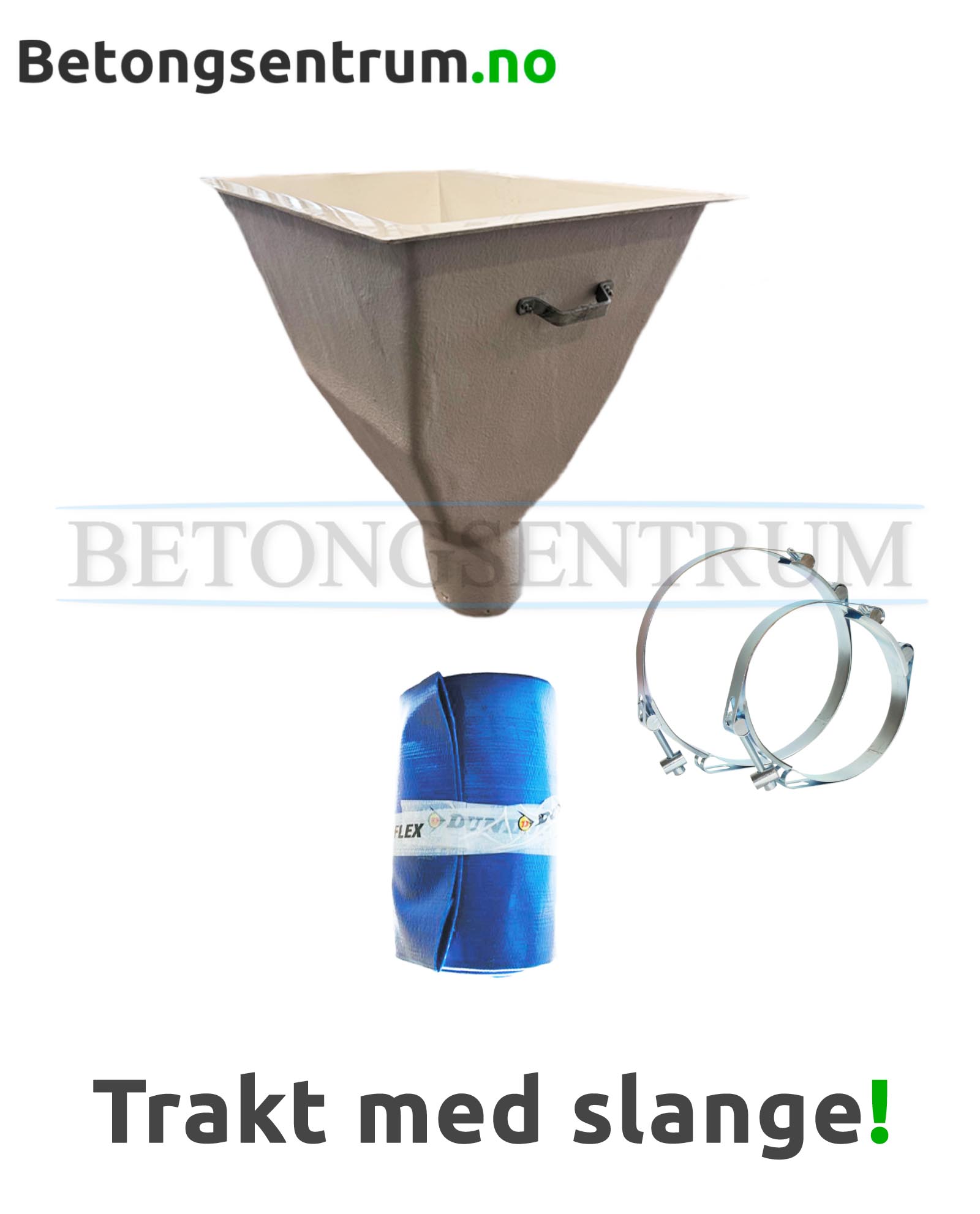 Støpetrakt med slange