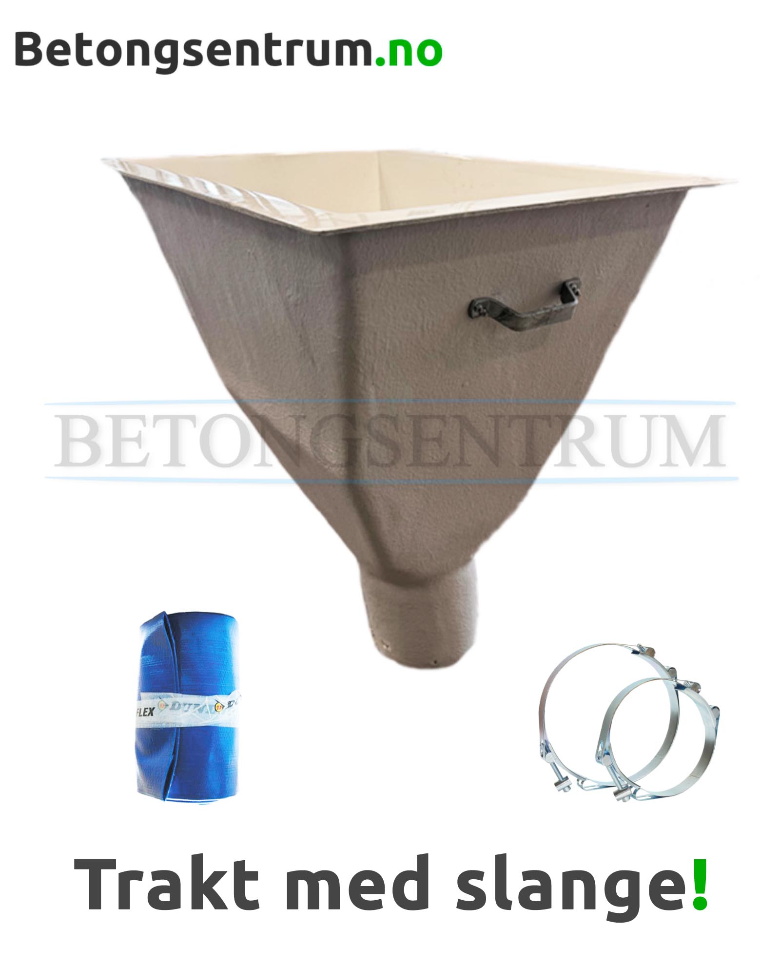 Støpetrakt med slange